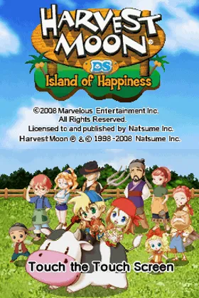 Harvest Moon DS - Island of Happiness (USA) screen shot title